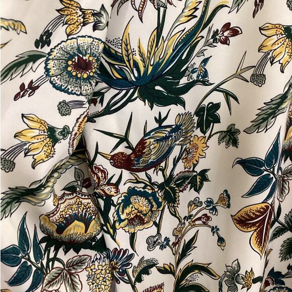 Tuckernuck Sharp Floral Serena Blouse Button Front Long Sleeve Size XL - Picture 8 of 16